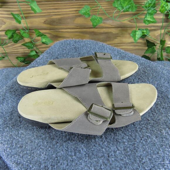 Jsport Women's Carina Slide Brown Leather Sz 9 Medium Gently Used 2025 - Picture 3 of 7